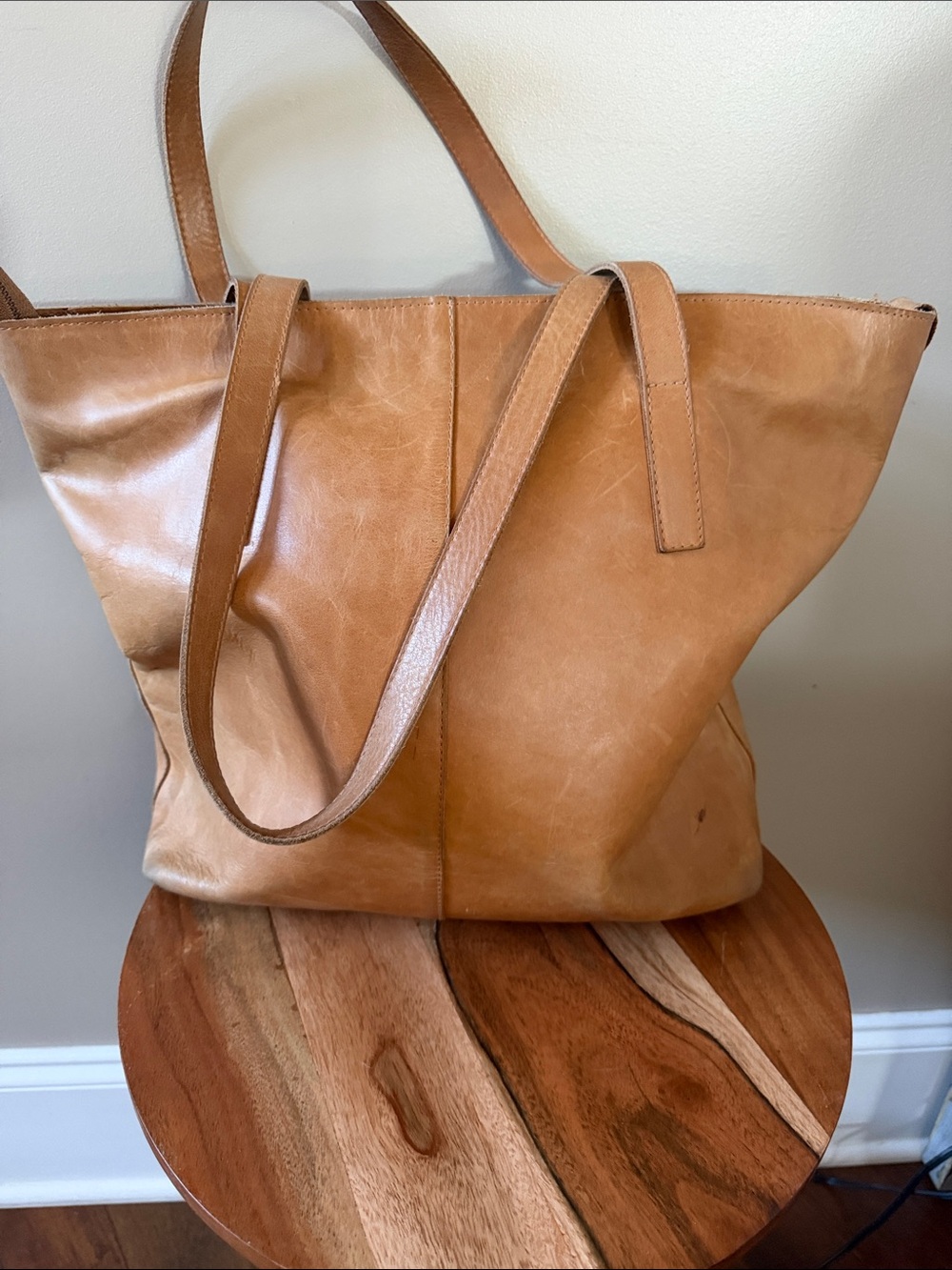 ABLE Classic Tan Leather Tote Bag - Everyday Carry